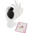 Анальна пробка з червоним кристалом Silicone Jewelled Butt Plug Heart Large, чорна - Фото №2