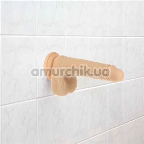 Вибратор с ротацией и толчками Addiction Naked Rotating & Thrusting Vibrating Dong 7.5 The Freak, телесный