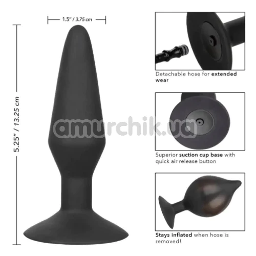 Анальний розширювач Silicone Inflatable Plug L, чорний