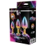Набор из 3 анальных пробок с радужным кристаллом Gleaming Love Multicolour Plug Set, радужный - Фото №5