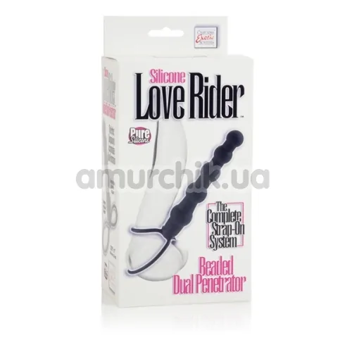 Анальная насадка Love Rider Beaded Dual Penetrator, черная