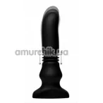 Анальний вібратор з поштовхами Thunderplugs Silicone Vibrating & Thrusting Plug with Remote Control, чорний - Фото №1