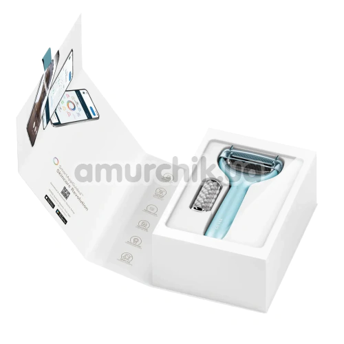 Массажер-роллер для лица и тела с микроиглами Geske MicroNeedle Face & Body Roller 8 in 1, бирюзовый