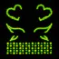 Украшение для лица Leg Avenue Ayla Glow in the Dark Face Jewels Sticker, светящееся в темноте - Фото №2