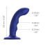 Вібратор з пульсацією Strap-On-Me Tapping Dildo Wave M, синій - Фото №3