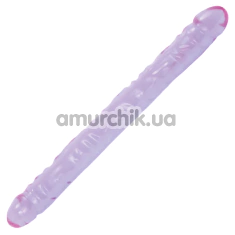 Двуконечный фаллоимитатор Doc Johnson Crystal Jellies Double Dong 18, фиолетовый - Фото №1