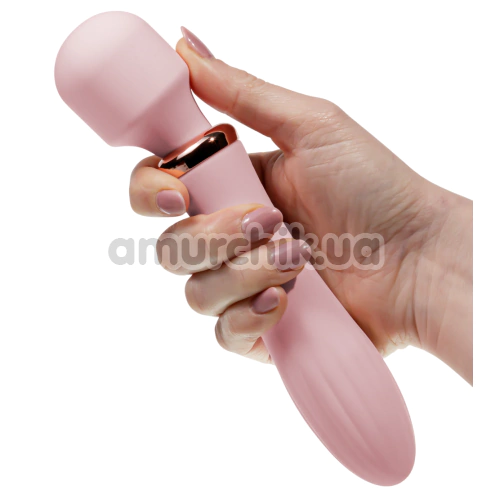 Универсальный вибромассажер с подогревом Crushious Jinx, розовый