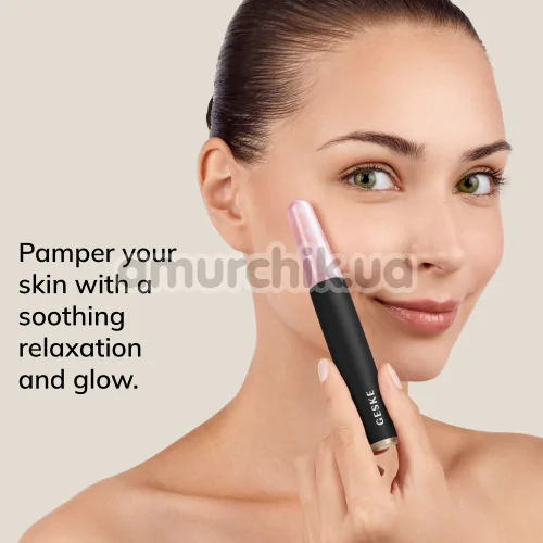 Ручка-масажер для обличчя Geske Rose Quartz Depuffing Pen 6 in 1, темно-сірий