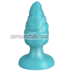 Анальна пробка SilexD Fantasy Liquid Silicone Plug Melty M, бірюзова - Фото №1