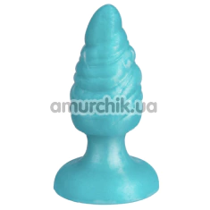 Анальна пробка SilexD Fantasy Liquid Silicone Plug Melty M, бірюзова - Фото №1