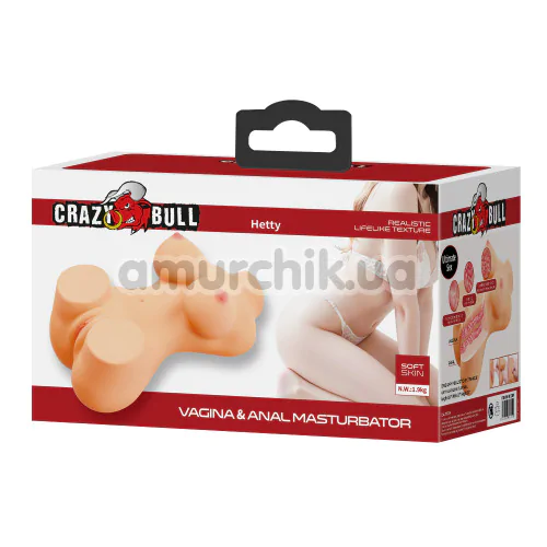 Искусственная вагина и анус Crazy Bull Hetty, телесная