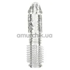 Насадка на пенис Super Stretch Silicone Sleeve, прозрачная - Фото №1