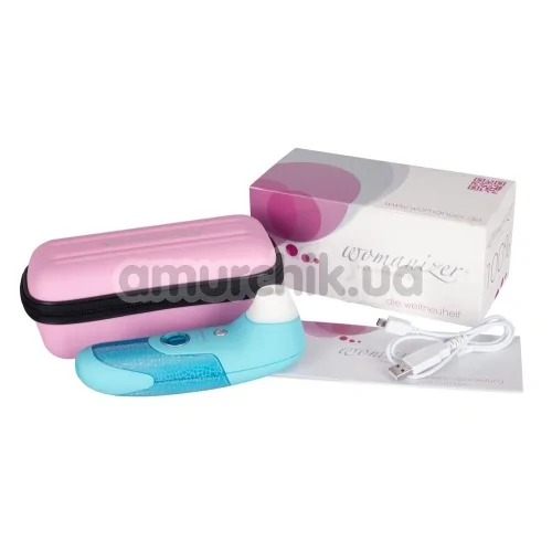 Симулятор орального секса для женщин Womanizer W100, голубой