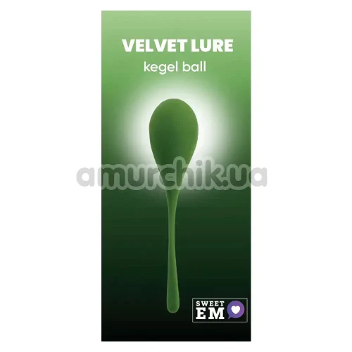 Вагинальный шарик Sweet Em Velvet Lure Kegel Ball, зеленый