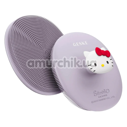 Щітка для обличчя з тримачем Geske Facial Brush 3 in 1 - Hello Kitty, бузкова