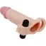 Насадка - удлинитель пениса с вибрацией Lovetoy Pleasure X-Tender Series LV1062, телесная - Фото №5
