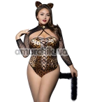Костюм кішечки JSY Sexy Lingerie P61127, леопардовий: боді + вушка - Фото №1