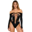 Боді Star Night Rhinestone Cut Out Bodysuit, чорне - Фото №1