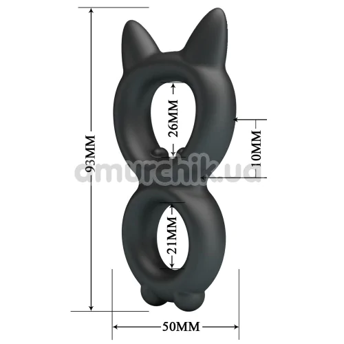 Эрекционное кольцо Crazy Bull Super Soft Silicone Toran, черное