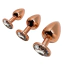 Анальна пробка з прозорим кристалом Wooomy Tralalo Metal Plug M, золота - Фото №3