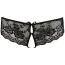 Трусики-стринги Cottelli Collection Crotchless Lace Slip 2310813, чёрные - Фото №3