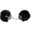Наручники з чорним хутром DS Fetish Plush Handcuffs, срібні - Фото №2