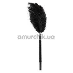 Перышко для ласк Noir Soft Feather Tickler, черное - Фото №1