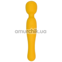 Універсальний вібромасажер Sweet Em Velvet Lure Soft Touch Wand, жовтий - Фото №1