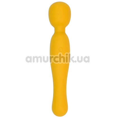 Універсальний вібромасажер Sweet Em Velvet Lure Soft Touch Wand, жовтий - Фото №1