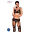 Комплект Passion Free Your Senses Nessy Set, чорний: бюстгальтер + трусики + пояс для панчіх - Фото №6