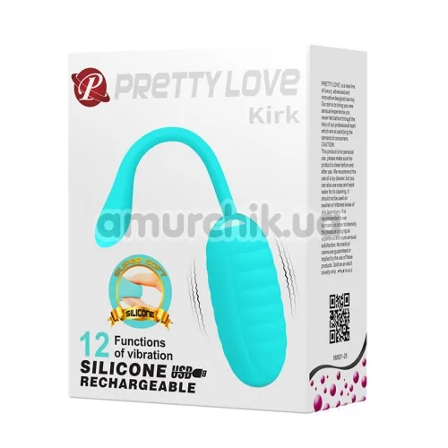 Виброяйцо Pretty Love Kirk, бирюзовое