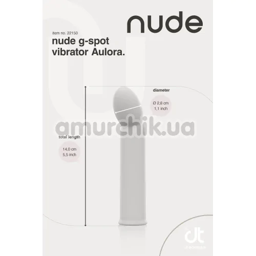 Вібратор для точки G Nude Travel G-Spot Vibrator Aulora, сірий