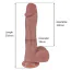 Фалоімітатор Natural Play Silicone Dildo D5, тілесний - Фото №6