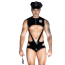 Костюм поліцейського JSY Sexy Lingerie 9107, чорний: боді + кашкет + наручники - Фото №1