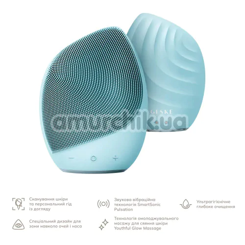 Ультразвуковая щетка для лица Geske Sonic Facial Brush 5 in 1, бирюзовая