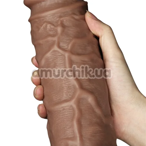 Вибратор Realistic Chubby Dildo 10.5, коричневый
