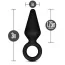 Анальна пробка Anal Adventures Platinum Loop Plug Small, чорна - Фото №3