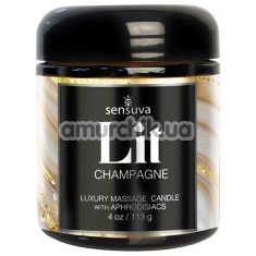 Массажная свеча Sensuva Lit Champagne, 113 мл - Фото №1