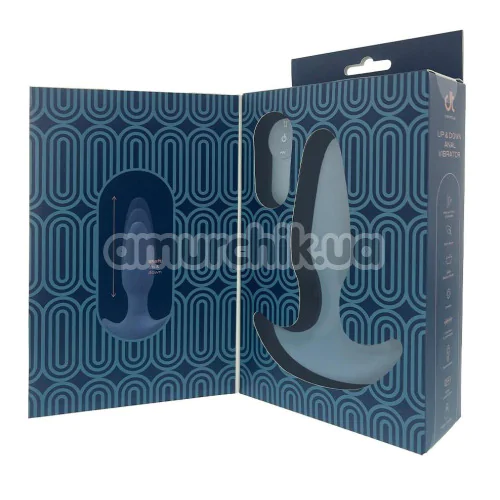 Анальная пробка с вибрацией и толчками Pulz Phoebe, синяя