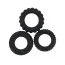 Набор из 3 эрекционных колец Titan Cock Ring, черный - Фото №1