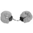Наручники с серым мехом DS Fetish Plush Handcuffs, серебряные - Фото №2