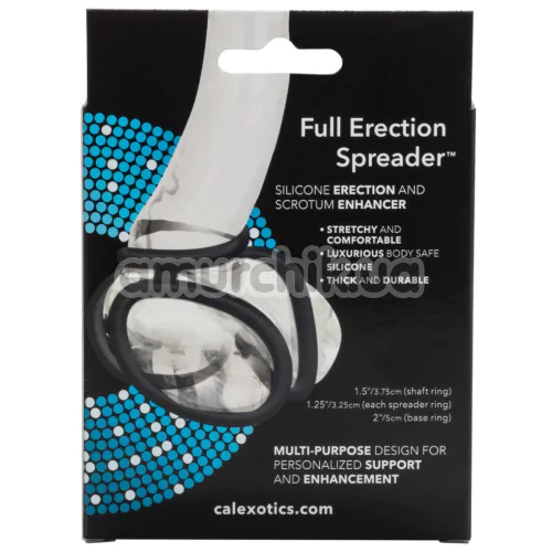 Ерекційне кільце для члена Full Erection Spreader Cock Ring, чорне