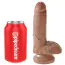 Фаллоимитатор King Cock With Balls, 18 см светло-коричневый - Фото №5