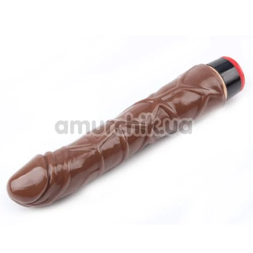 Вібратор Real Touch XXX 9 з великою голівкою, коричневий