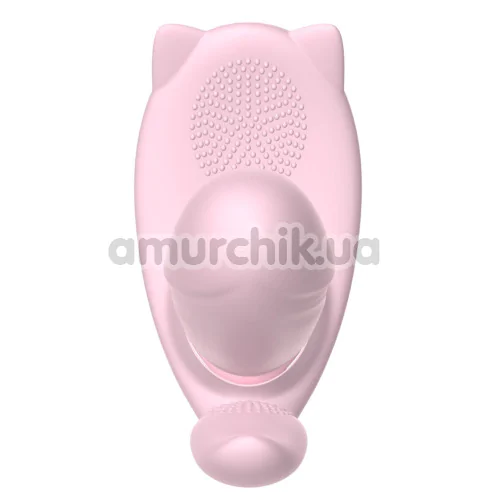 Вибратор для клитора и точки G с подогревом Crushious Fritz, светло-розовый