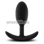 Анальна пробка Anal Adventures Platinum Vibra Slim Plug Medium, чорна - Фото №1