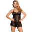Комплект Star Night Elegant Lace Sexy Babydoll, чорний: пеньюар + трусики-стрінги - Фото №1