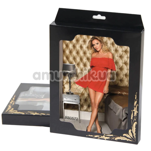 Комплект Star Night Fantasy Set, червоний: пеньюар + трусики-стрінги