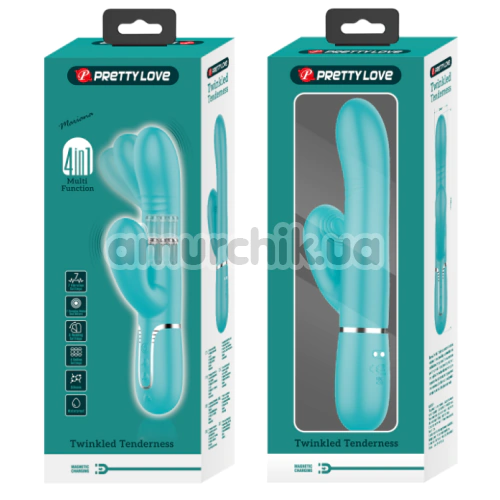 Вибратор с пульсацией Pretty Love Mariana, бирюзовый