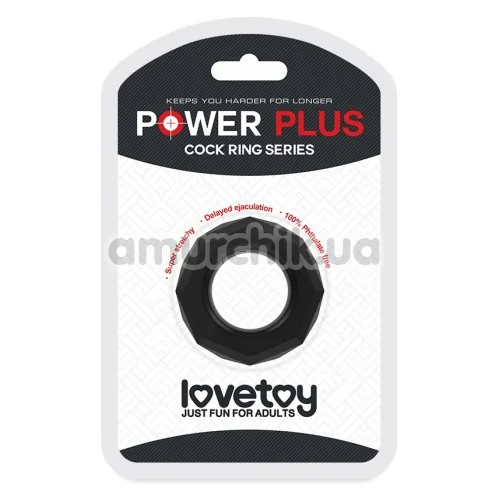 Эрекционное кольцо Power Plus Cock Ring Series LV1434, черное
